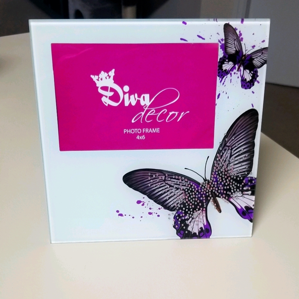 4x6 Butterfly Rhinestone Picture Frame